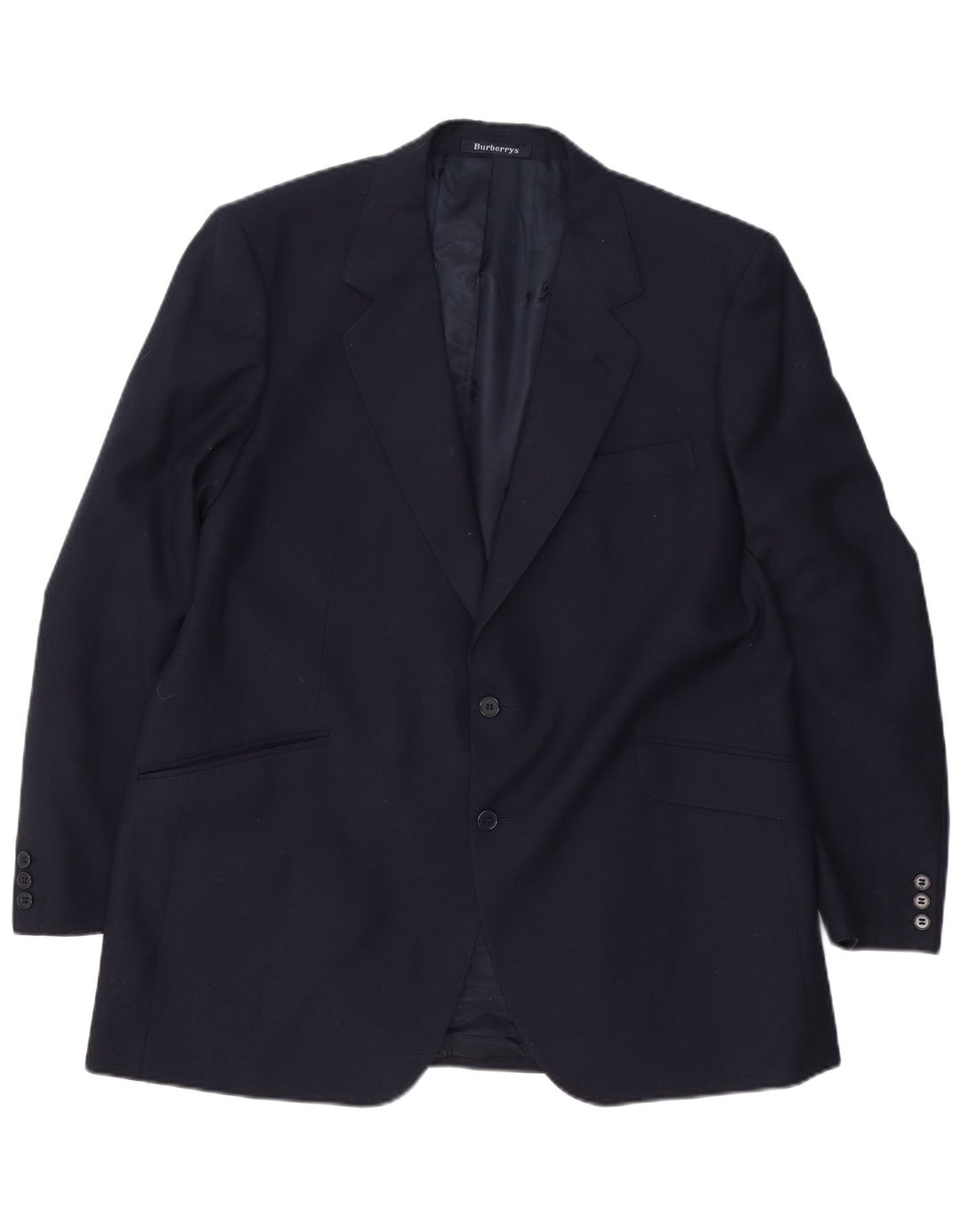 BURBERRYS Chaqueta tipo blazer de 2 botones para hombre UK 40 Large Azul marino