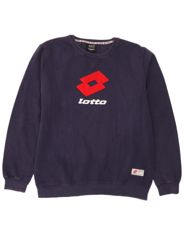 Lotto Hombre Sudadera Gráfica Jumper 2XL Azul Marino Algodón