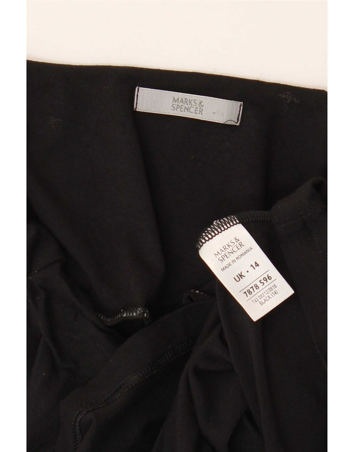 Marks & Spencer Top corto de tirantes para mujer UK 44 Viscosa negra mediana