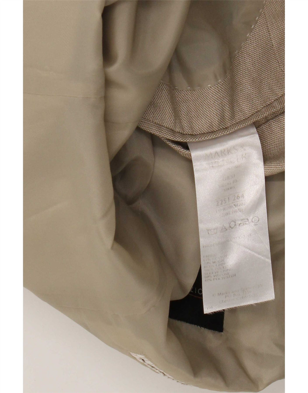 Marks & Spencer Chaqueta tipo blazer de 2 botones para hombre UK 40 Algodón beige medio