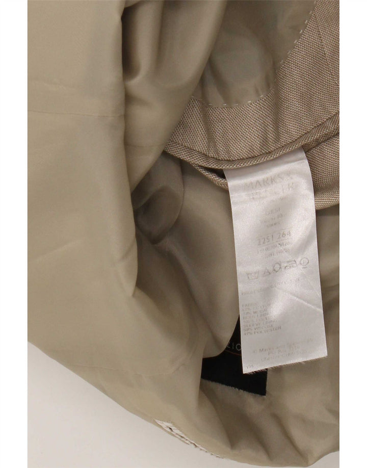 Marks & Spencer Chaqueta tipo blazer de 2 botones para hombre UK 40 Algodón beige medio