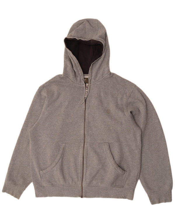 Timberland Suéter con capucha y cremallera de ajuste regular para hombre 2XL Algodón gris