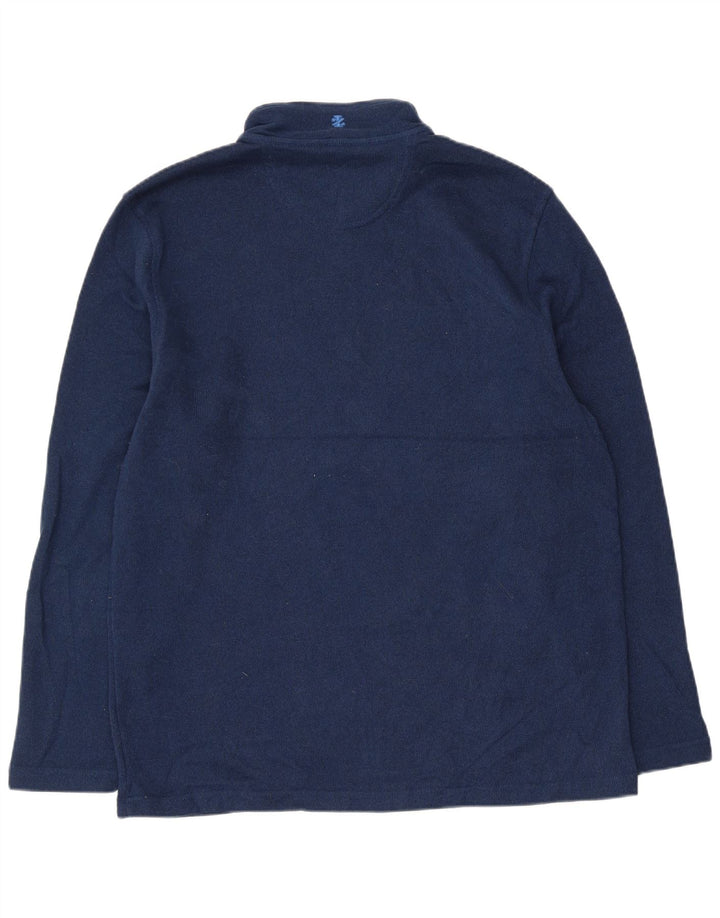 Izod Hombre Cremallera Cuello Sudadera Jumper XL Azul Marino Poliéster