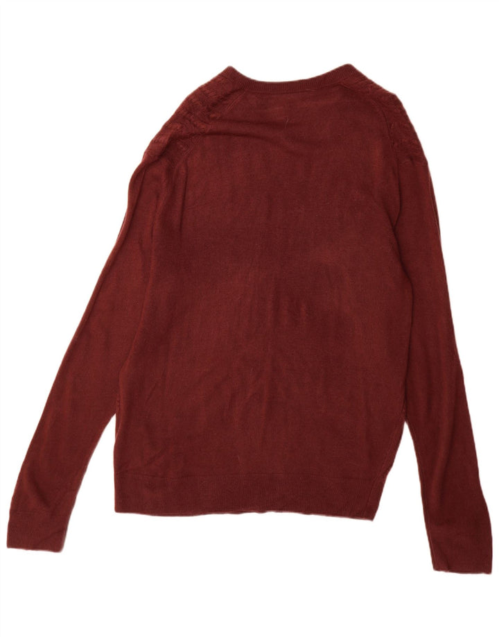 Dockers Jersey con Cuello en V para Hombre, Grande, Acrílico Granate