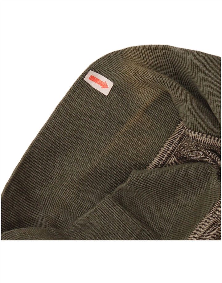 IZOD Polo para hombre de algodón a rayas caqui medio