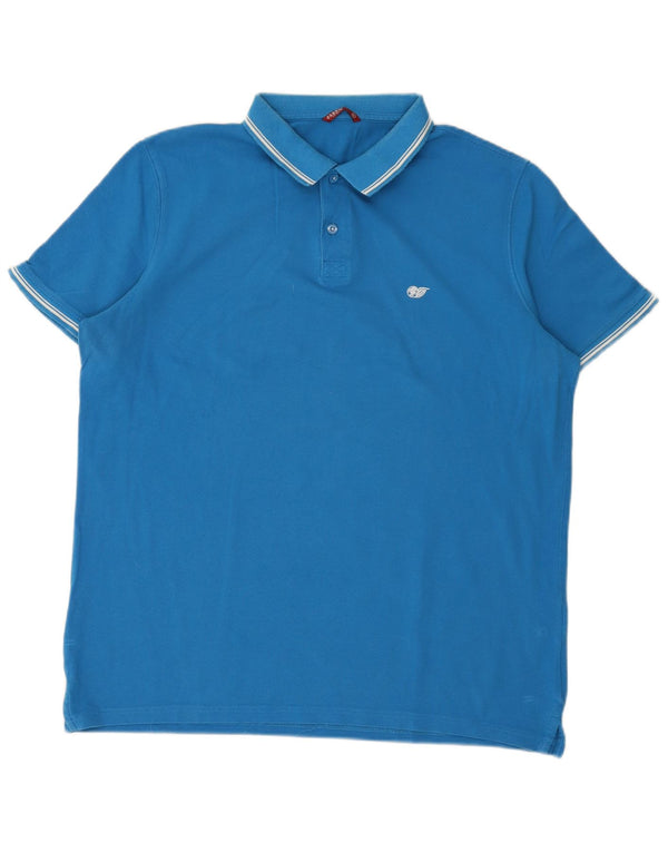 Polo Carrera Hombre XL Algodón Azul