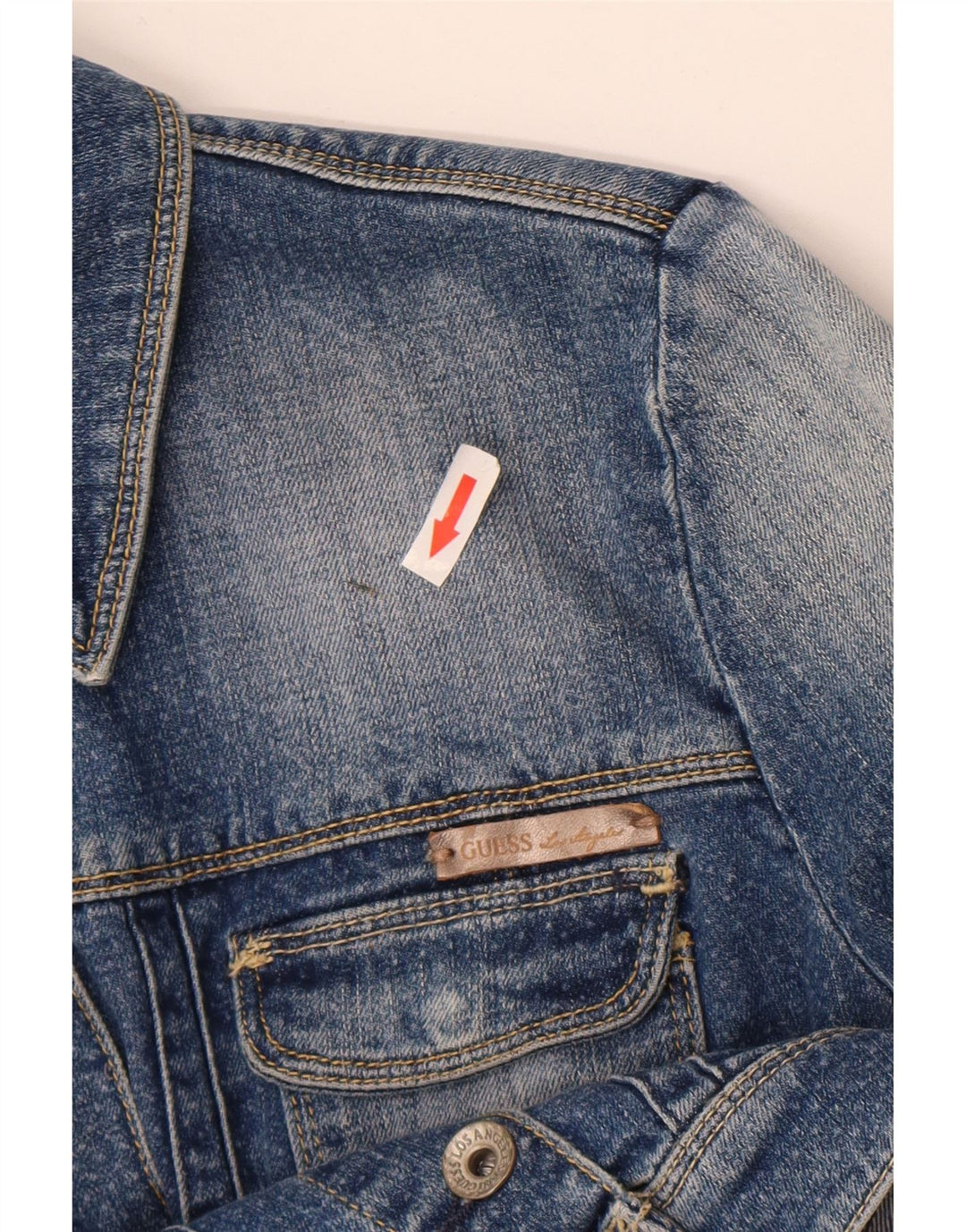 Guess Chaqueta vaquera corta para mujer UK 6 XS Algodón azul