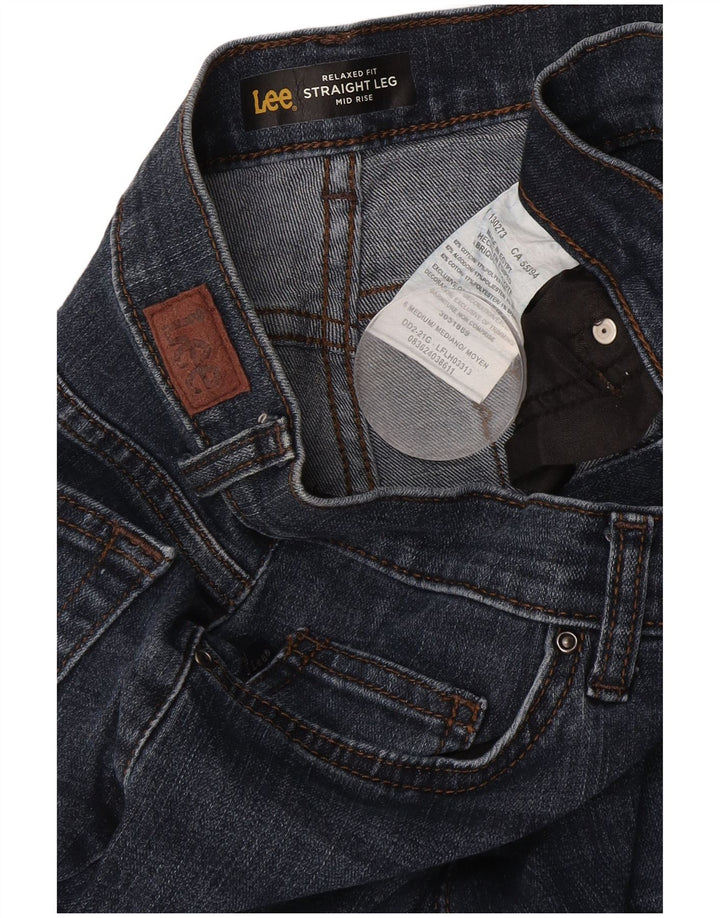 LEE Vaqueros rectos de talle medio para mujer US 6 Medium W30 L30 Azul marino