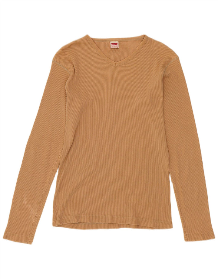 Levi's Top de mujer de manga larga UK 42 Algodón beige medio