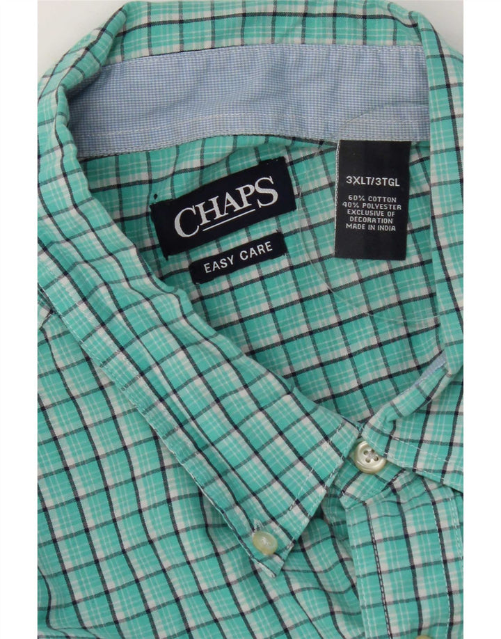 Chaps Camisa alta para hombre 3XL Algodón a cuadros verdes