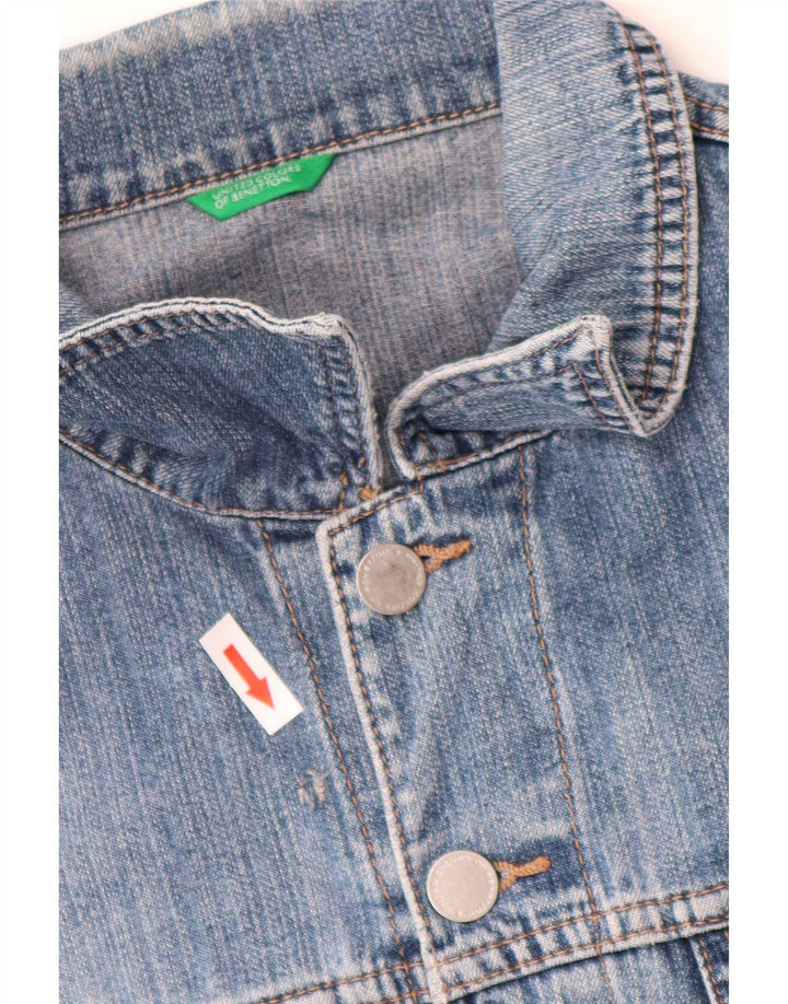 Benetton Chaqueta Vaquera Hombre UK 40 Large Algodón Azul