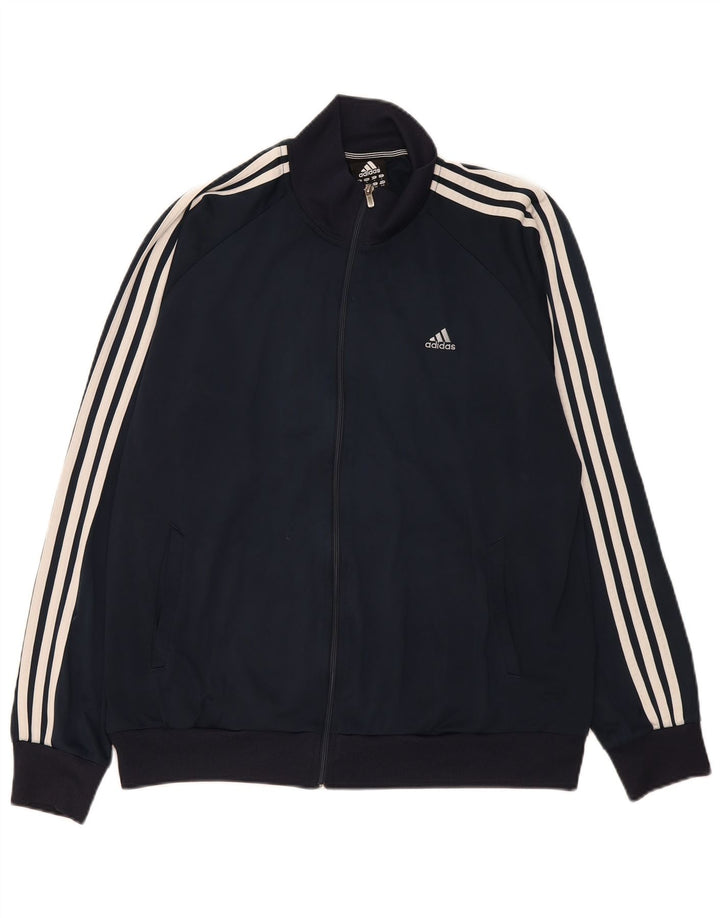 Adidas Mens Clima 365 Chándal Top Chaqueta Grande Azul Marino Poliéster