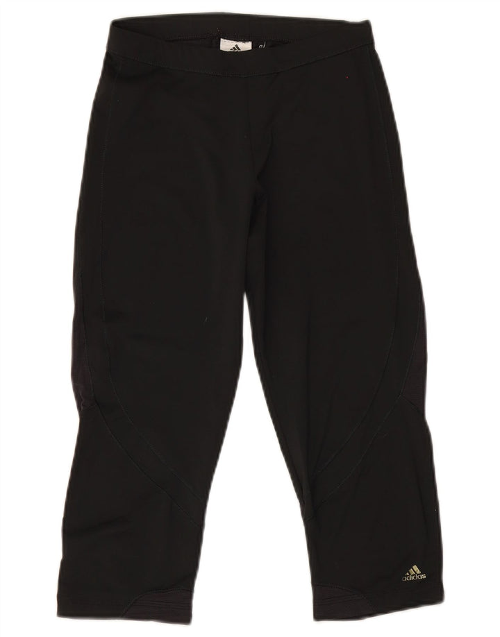 Adidas Climacool Capri Leggings para mujer UK 10 Pequeño Poliéster negro