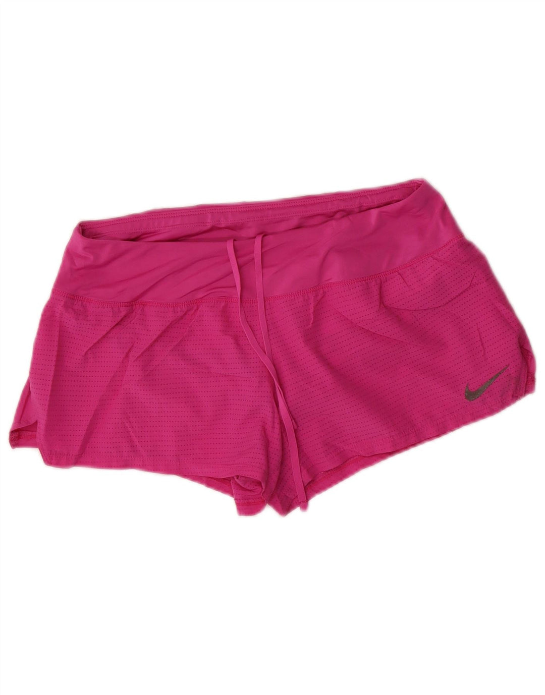NIKE Pantalones cortos deportivos Dri Fit para mujer UK 14 Poliéster rosa medio