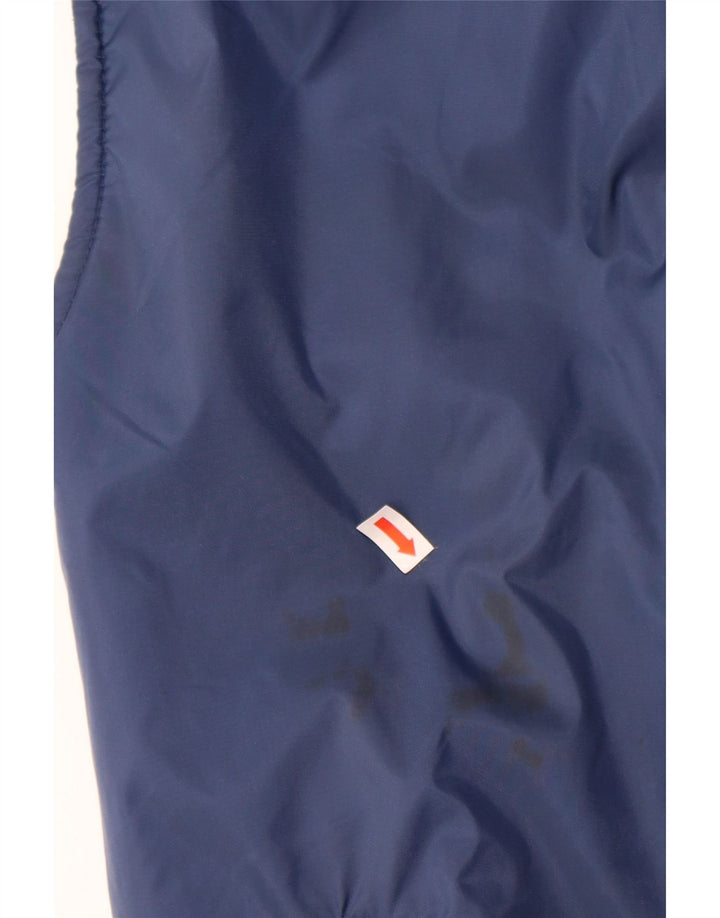 VINTAGE Chaleco reversible para hombre Reino Unido 38 Poliamida azul marino medio