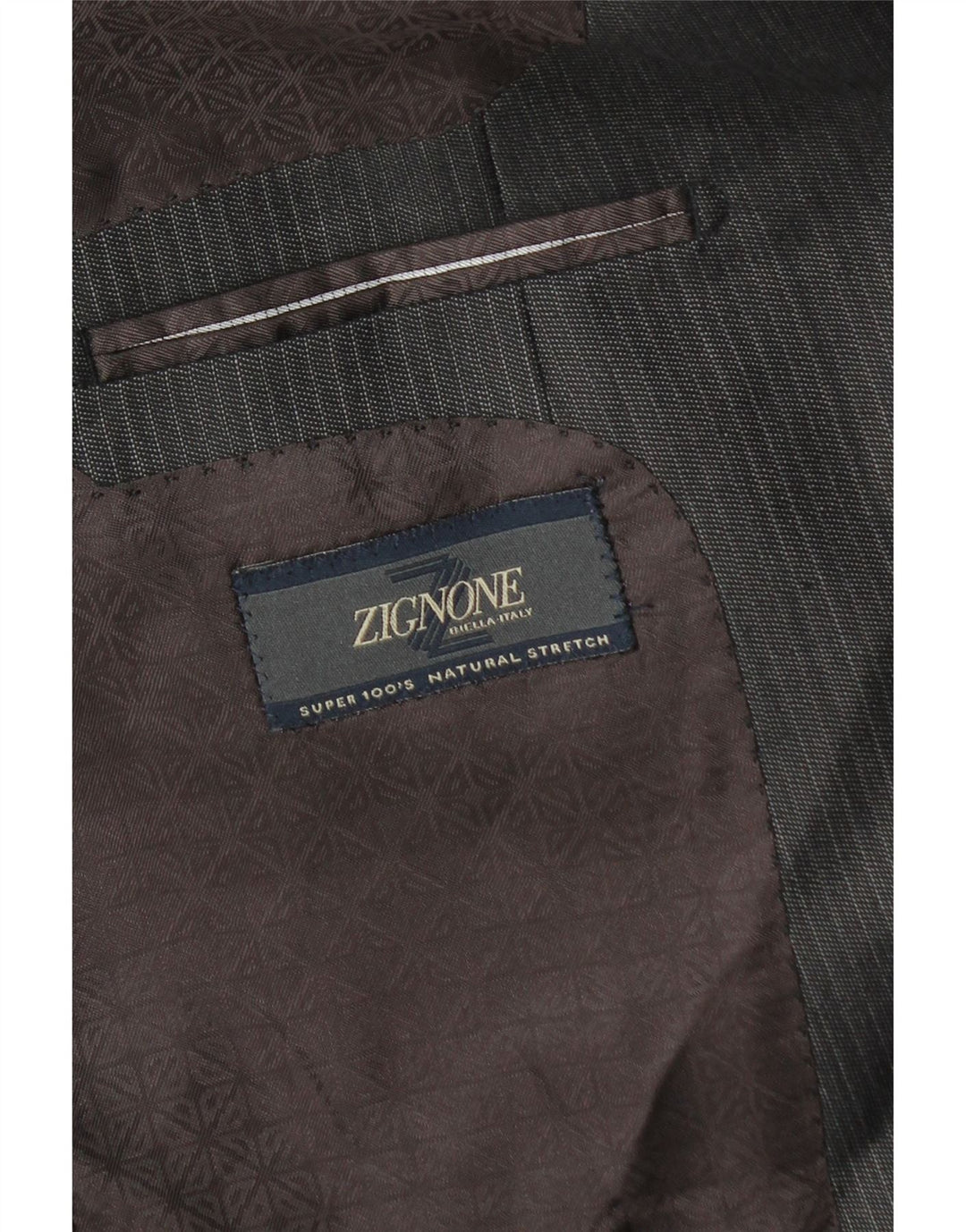 Zignone Chaqueta tipo blazer de 2 botones para hombre UK 38 Gris medio