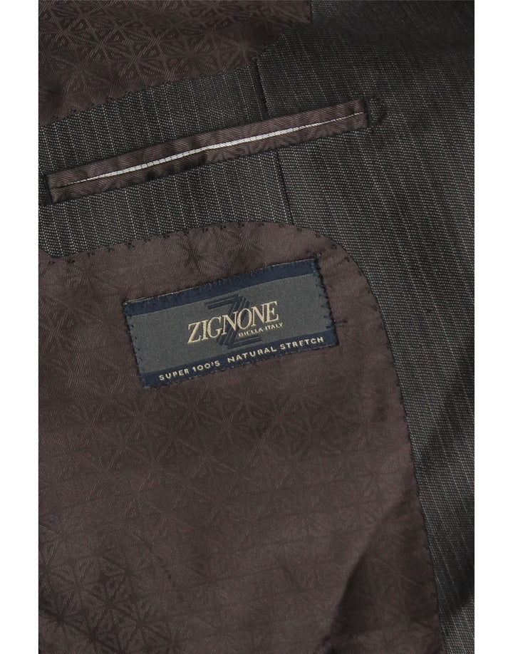 Zignone Chaqueta tipo blazer de 2 botones para hombre UK 38 Gris medio
