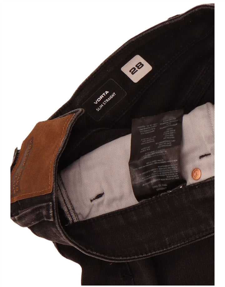 Volcom Vaqueros rectos ajustados Vorta para hombre W28 L31 Algodón negro