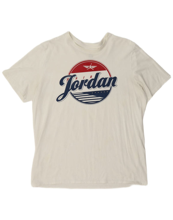 Jordan - Camiseta gráfica para hombre, talla XL, color blanco