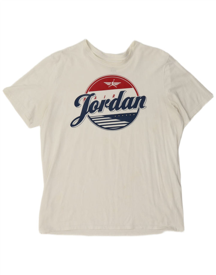 Jordan - Camiseta gráfica para hombre, talla XL, color blanco