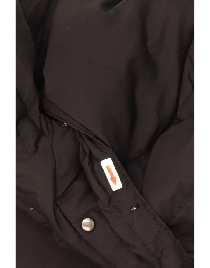 Fila Abrigo acolchado con capucha para mujer UK 40 Mediano Poliéster negro
