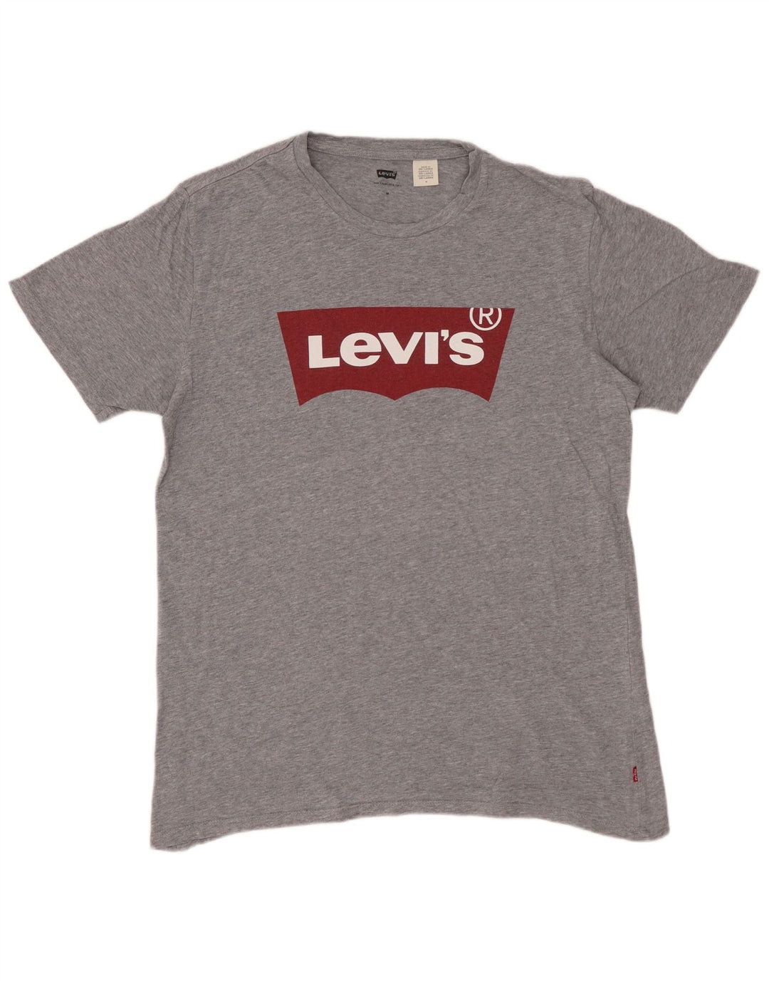 LEVI'S Camiseta gráfica para hombre Top de algodón moteado gris medio
