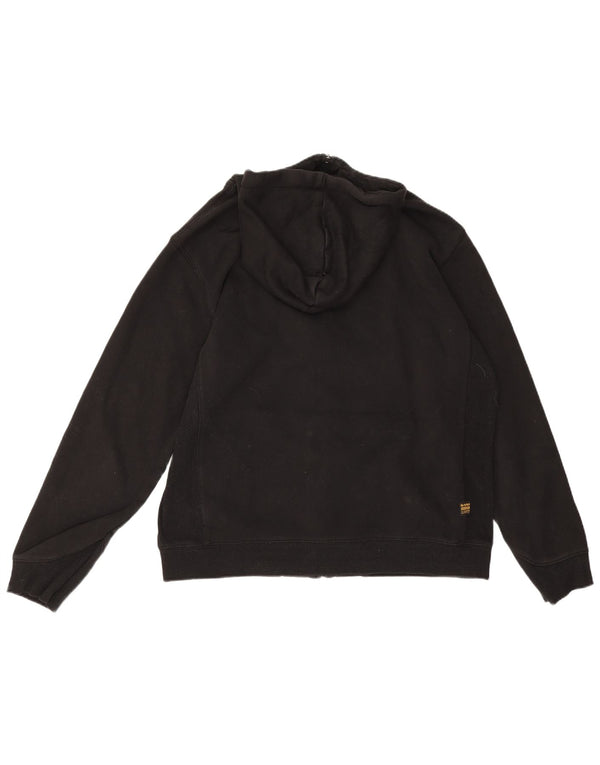 G-Star Sudadera con capucha y cremallera para hombre XL Algodón negro