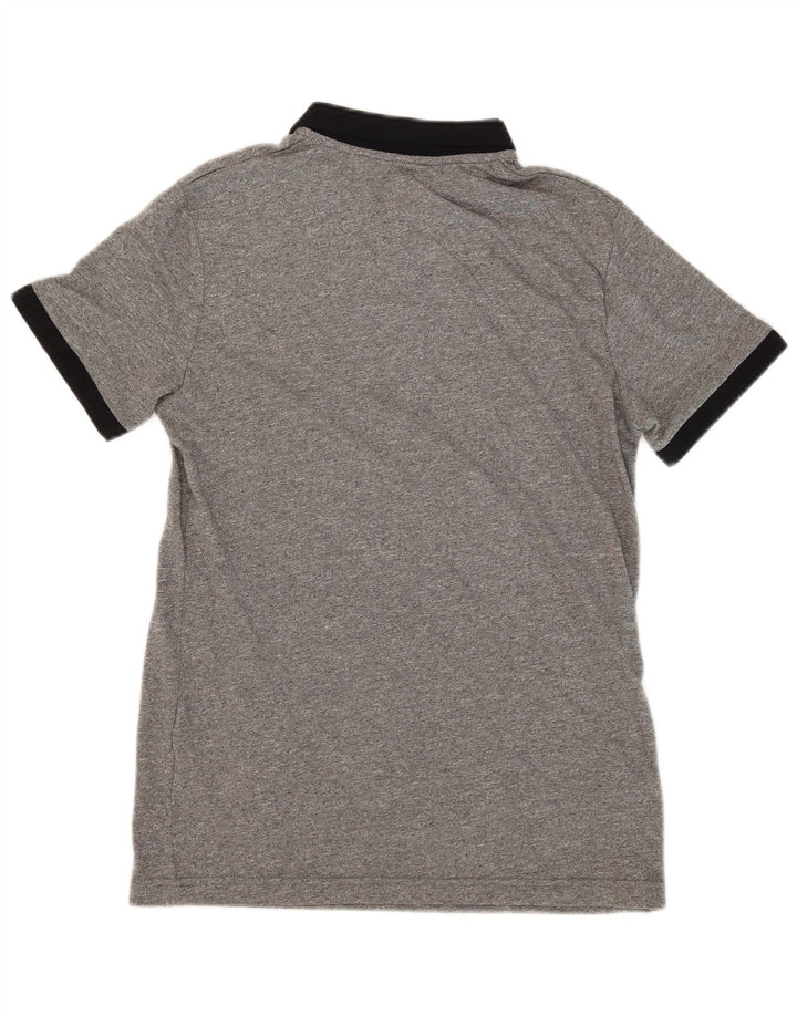 JULES Polo de rugby ajustado para hombre de algodón gris medio
