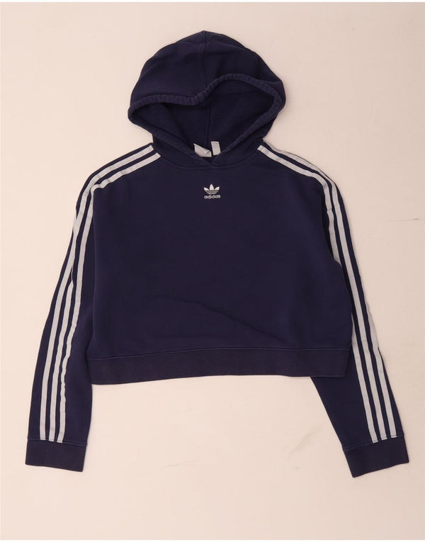 Adidas - Sudadera con capucha para mujer, talla extragrande, con cremallera, talla 10, color azul marino