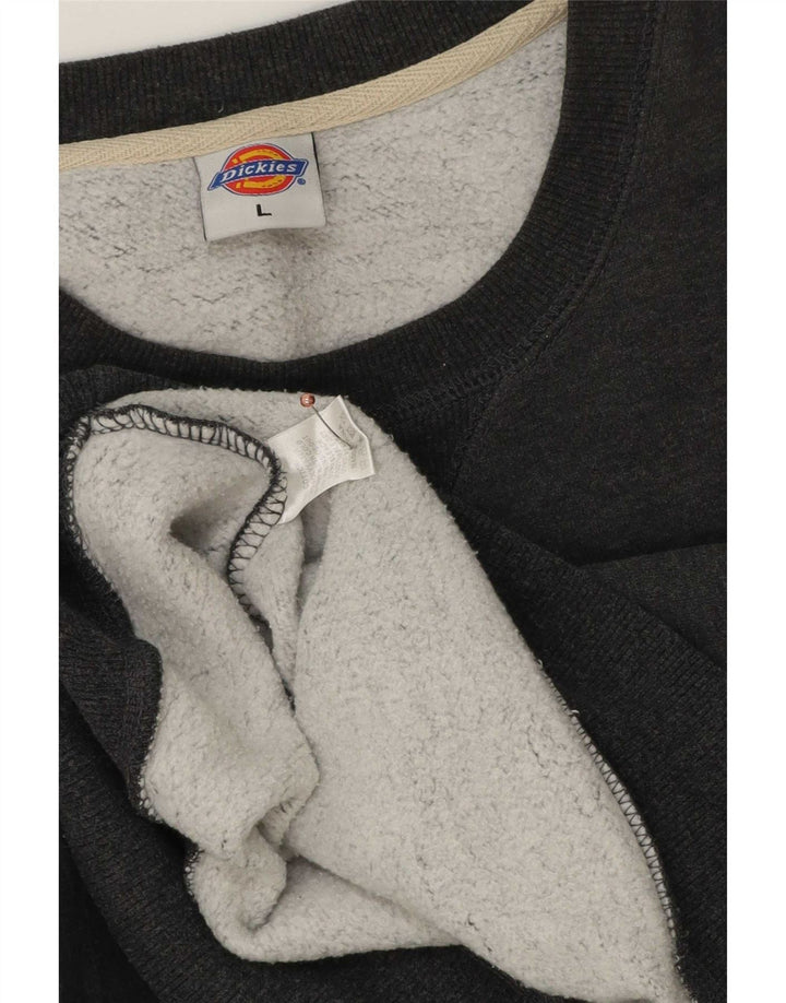 Dickies Hombre Sudadera Gráfica Jersey Grande Gris Algodón