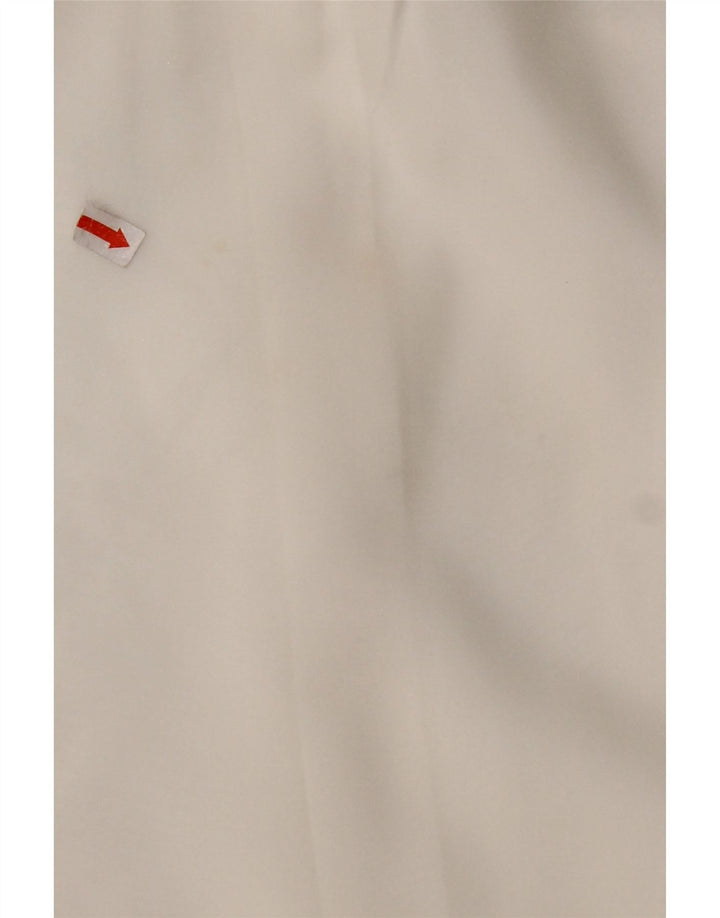 VINTAGE Blusa de camisa delantera con volantes para mujer Reino Unido 16 Blanco grande