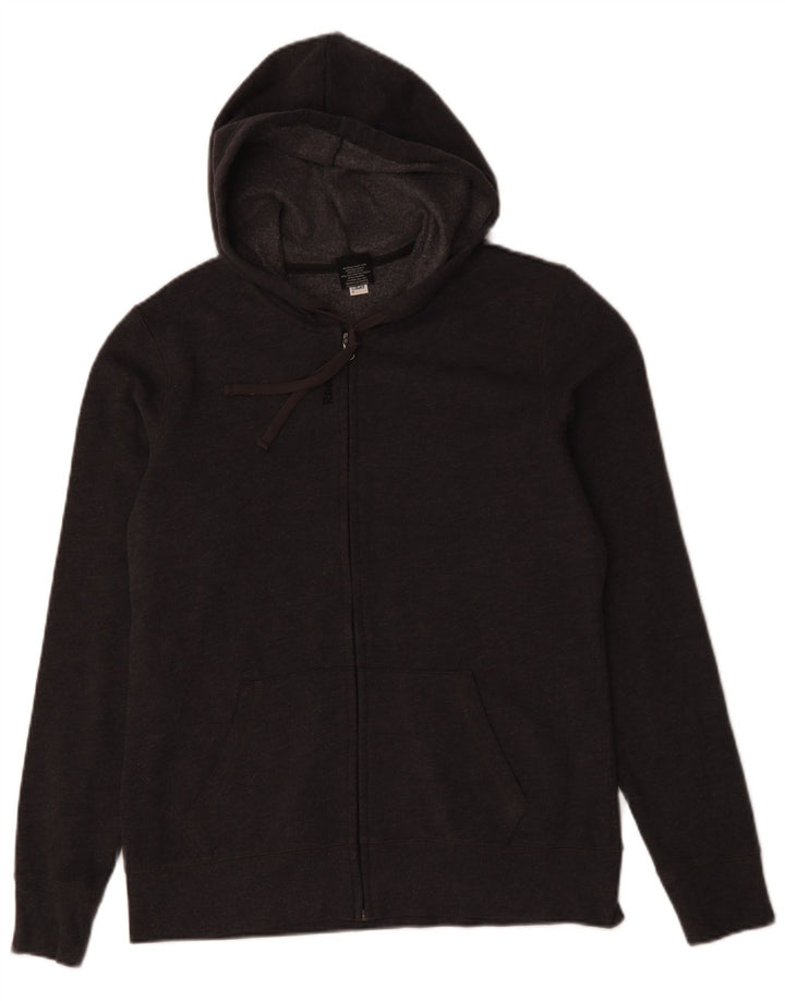 REEBOK Suéter con capucha y cremallera para hombre Algodón gris grande