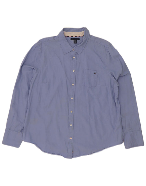 Camisa Tommy Hilfiger para mujer UK 20 2XL Algodón azul