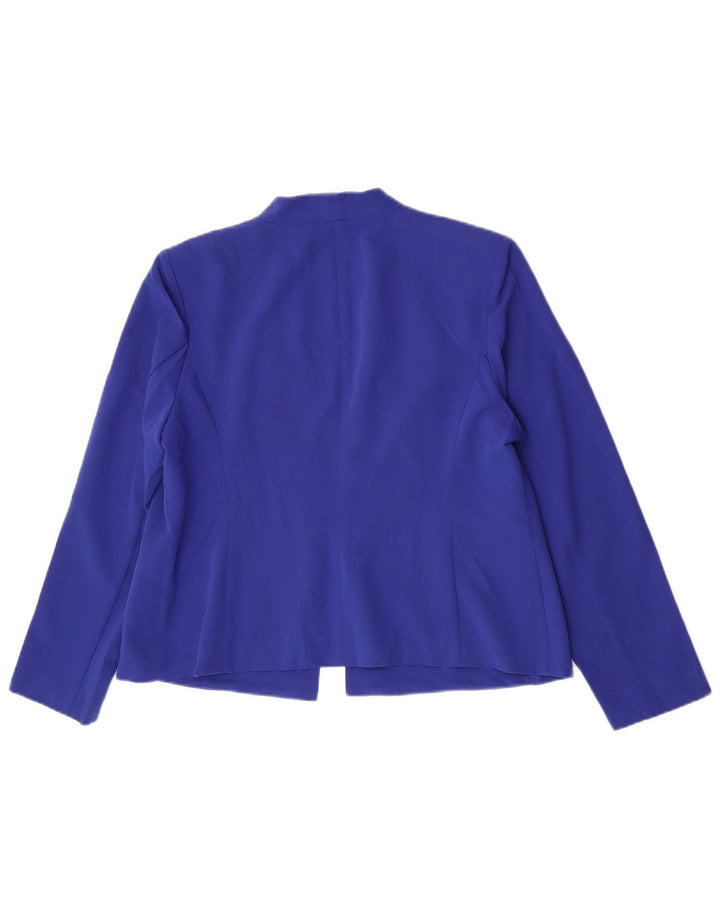 Marks & Spencer Chaqueta tipo blazer abierta para mujer UK 46 Poliéster azul grande