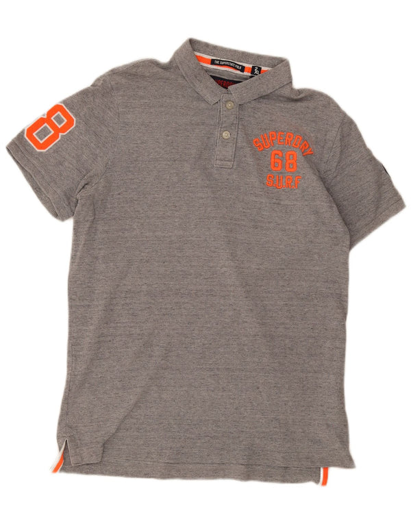 Superdry Polo gráfico para hombre 2XL Algodón gris