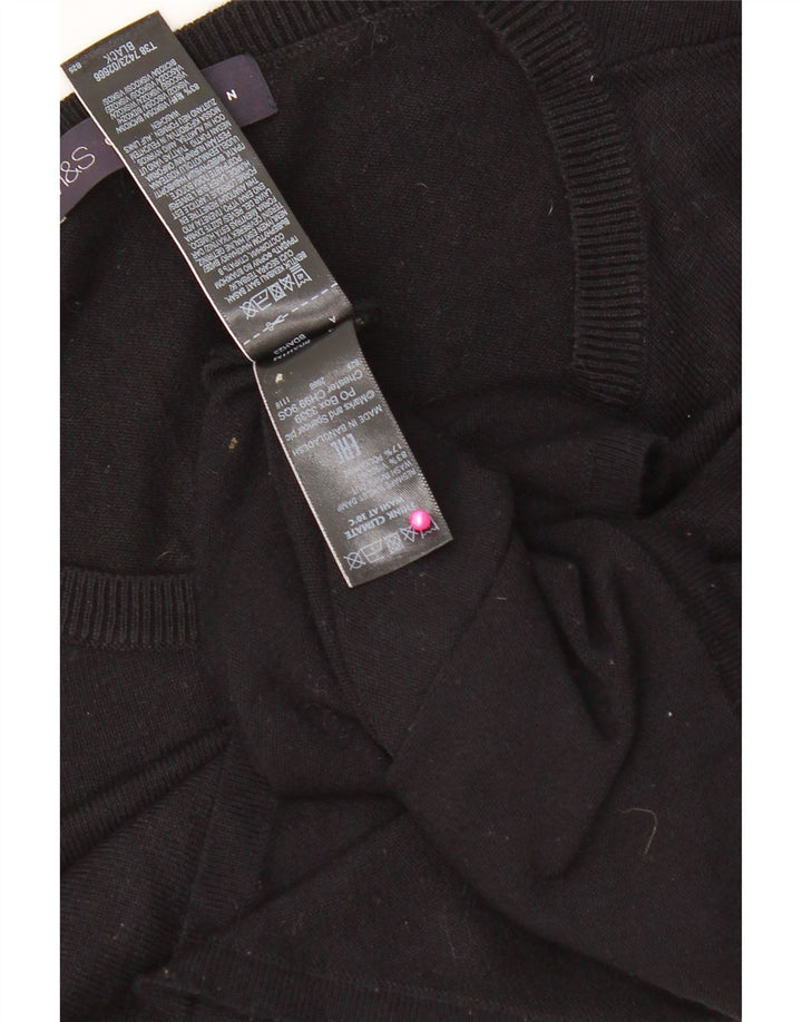 Marks & Spencer Top extragrande para mujer Manga 3/4 UK 8 Small Viscosa negra