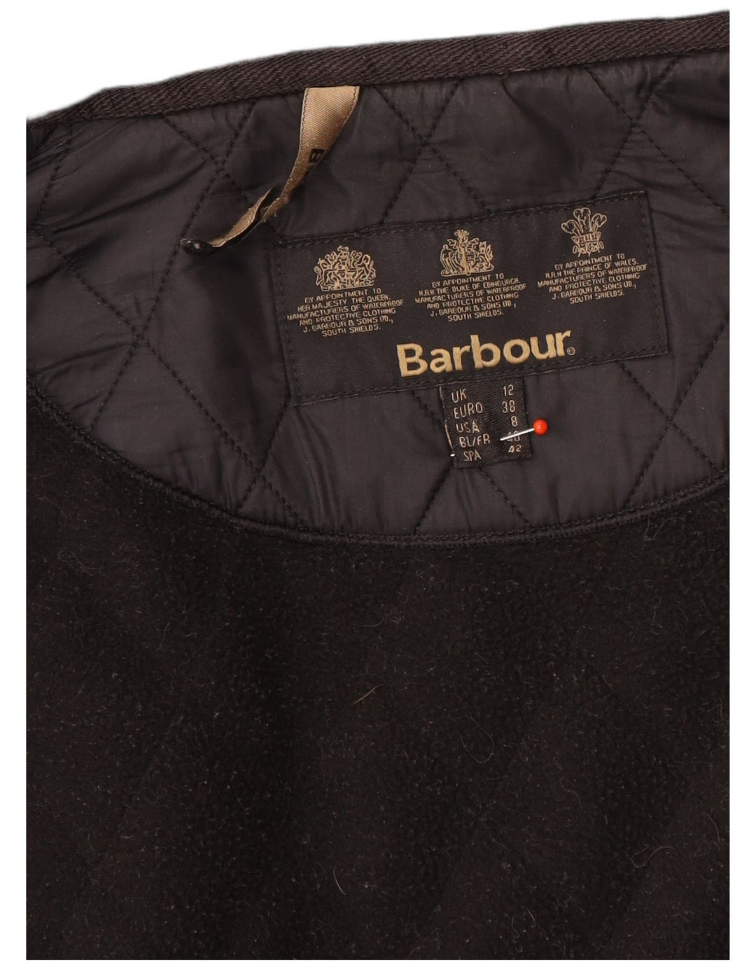 Barbour Chaqueta utilitaria acolchada para mujer Reino Unido 12 Mediano Negro