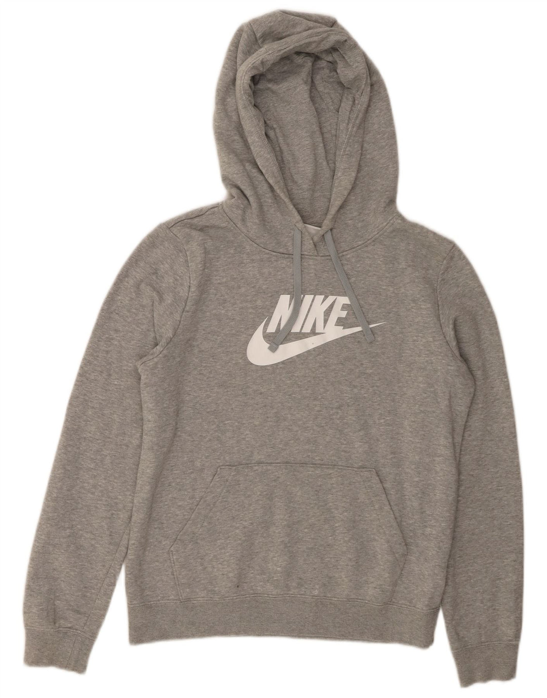 NIKE Jersey con capucha y gráfico extragrande para mujer UK 6 XS Algodón moteado gris