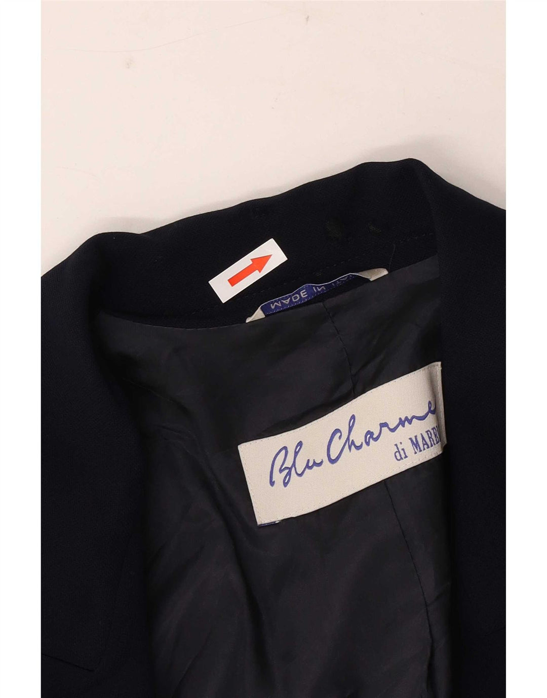 Marella Chaqueta Blazer de 1 Botón para Mujer UK 10 Small Lana Virgen Azul Marino
