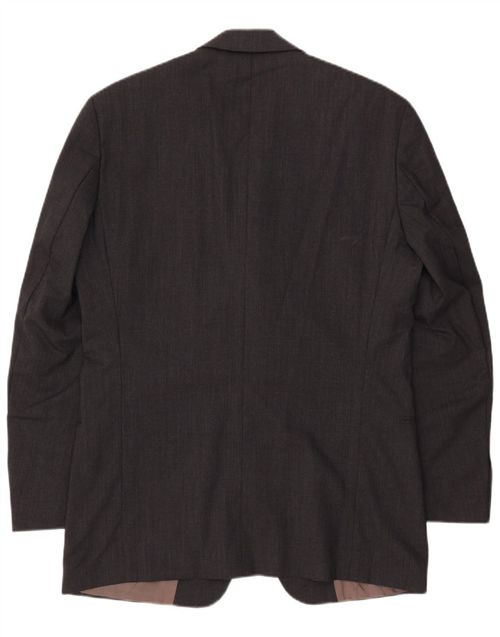 HUGO BOSS Chaqueta tipo blazer de 3 botones para hombre UK 40 Large Grey Wool