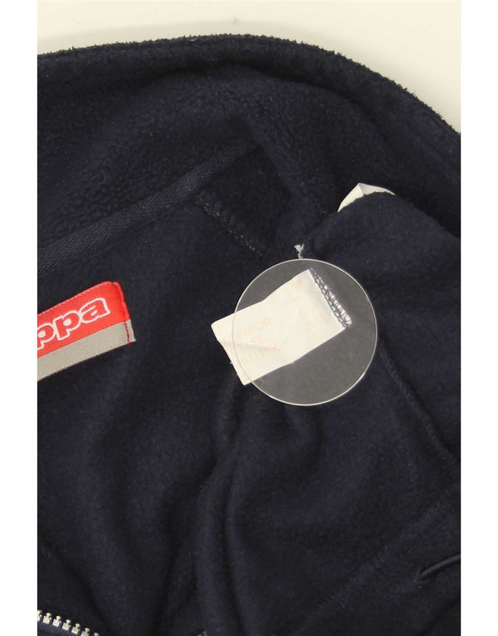 Kappa Hombre Zip Neck Fleece Jumper Small Azul Marino Poliéster