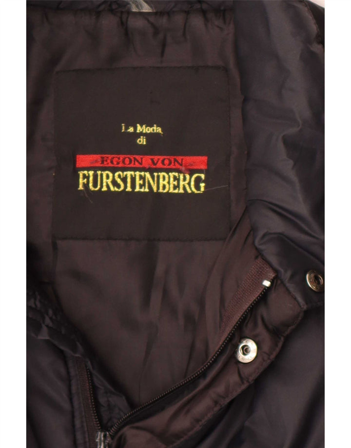 Egon Von Furstenberg Chaqueta acolchada para hombre UK 40 Large Black