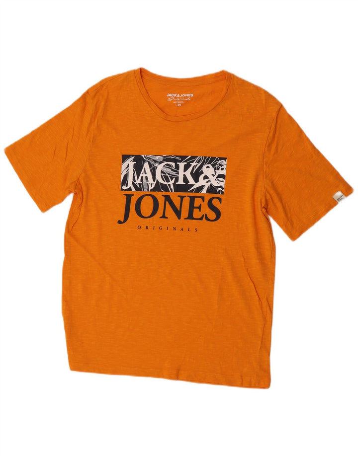 Jack & Jones - Camiseta gráfica para hombre, color naranja medio