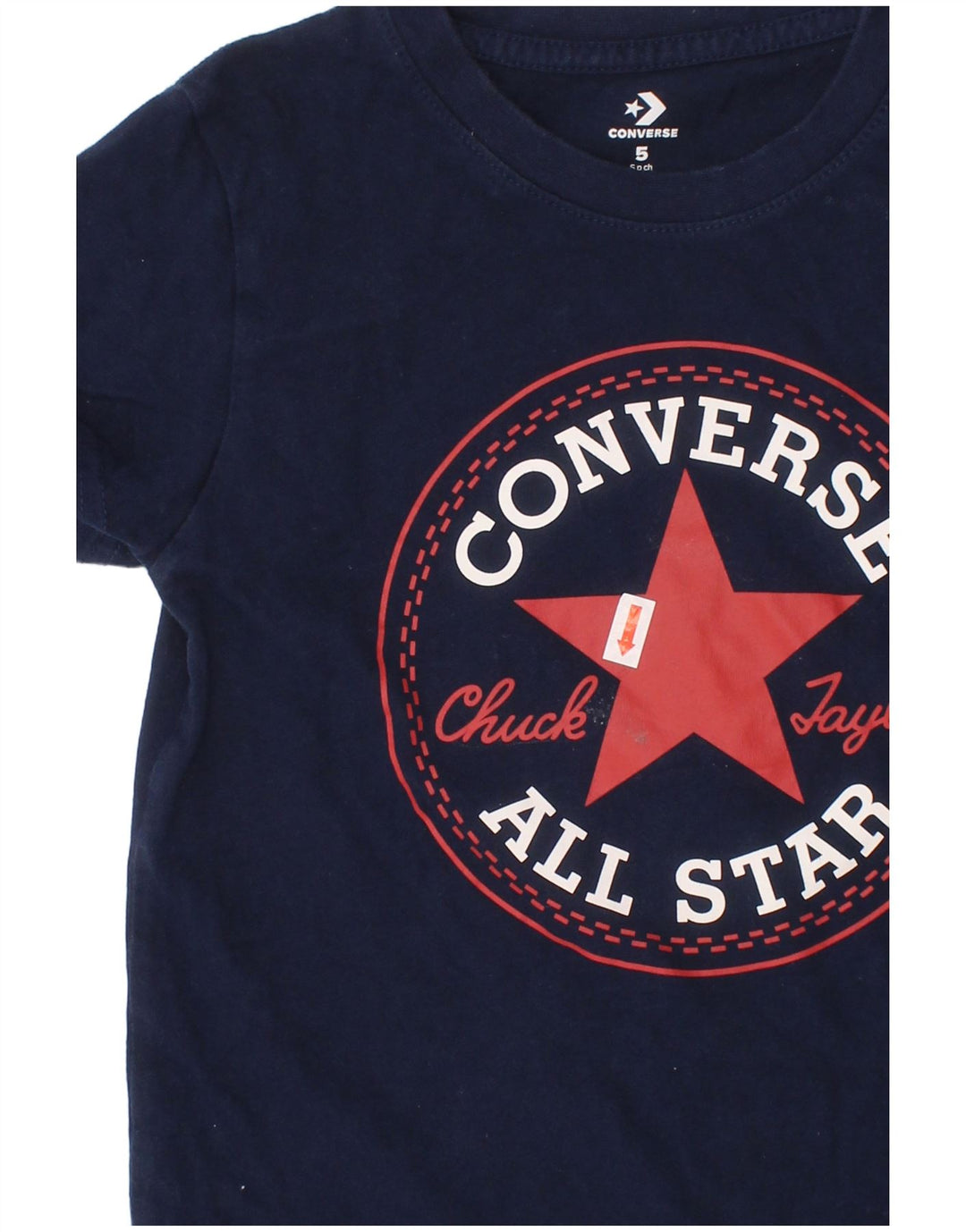 CONVERSE Camiseta estampada Chuck Taylor para niños 4-5 años Azul marino Algodón