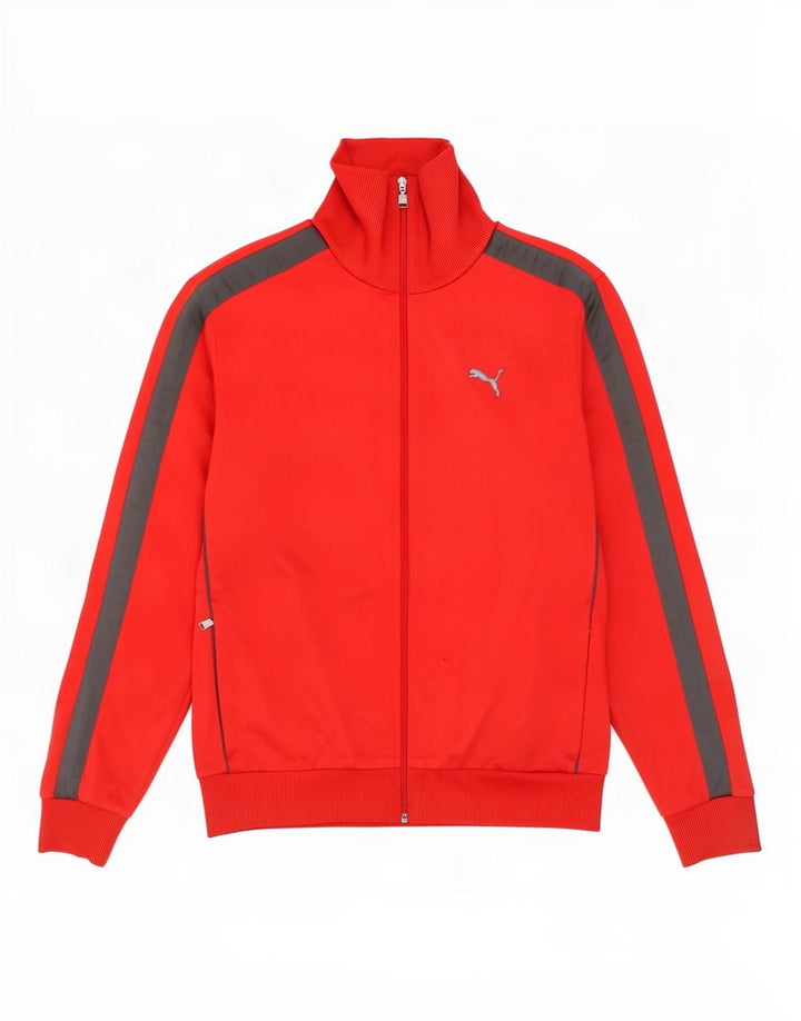 Puma Chaqueta de chándal para hombre, talla grande, color rojo, poliéster