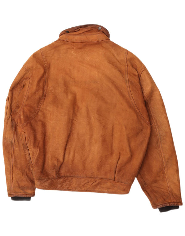 Dainese Mens Loose Fit Leather Jacket IT 50 Medium Brown Leather