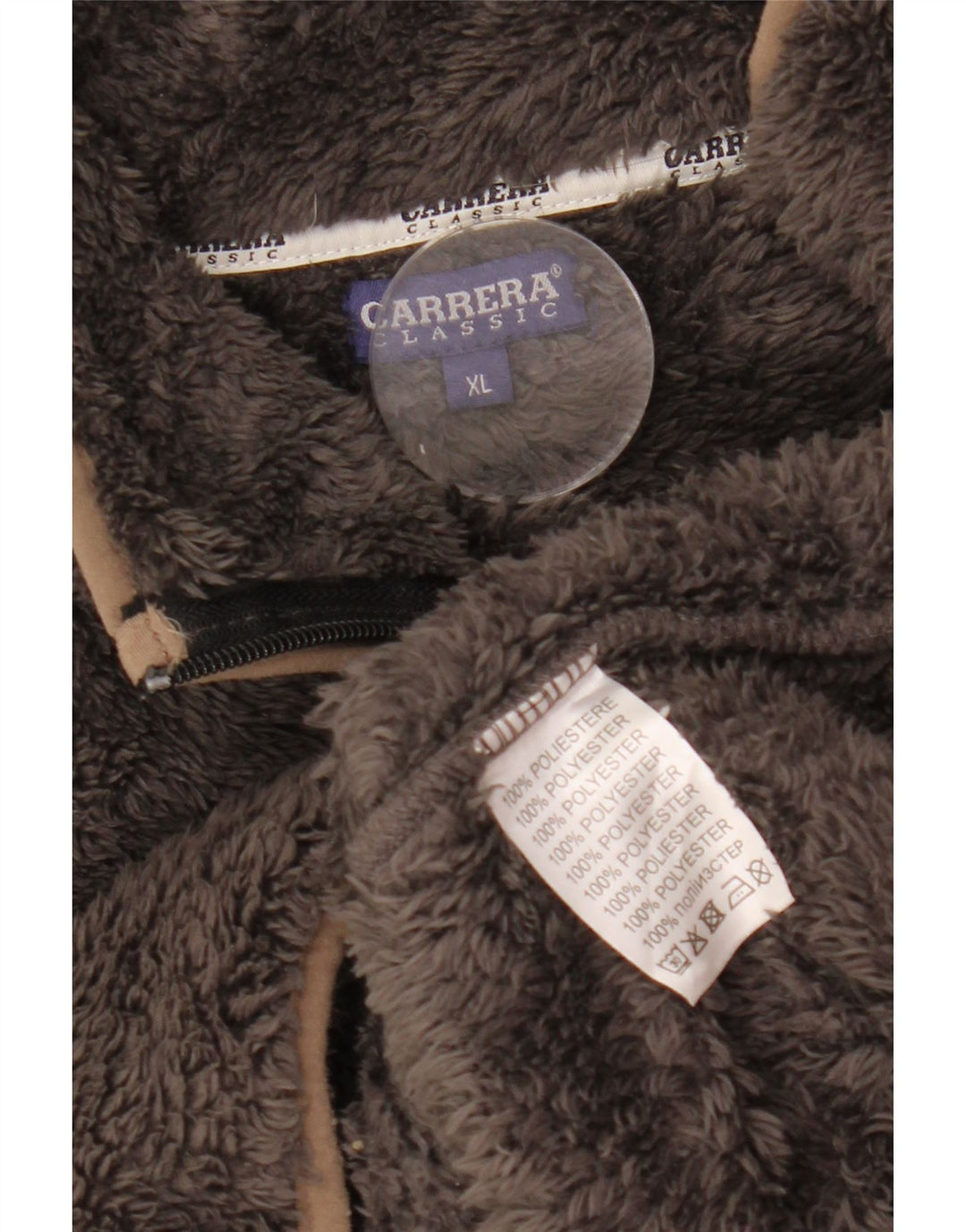 Carrera Chaqueta Polar Holgada para Mujer UK 40 XL Poliéster Marrón