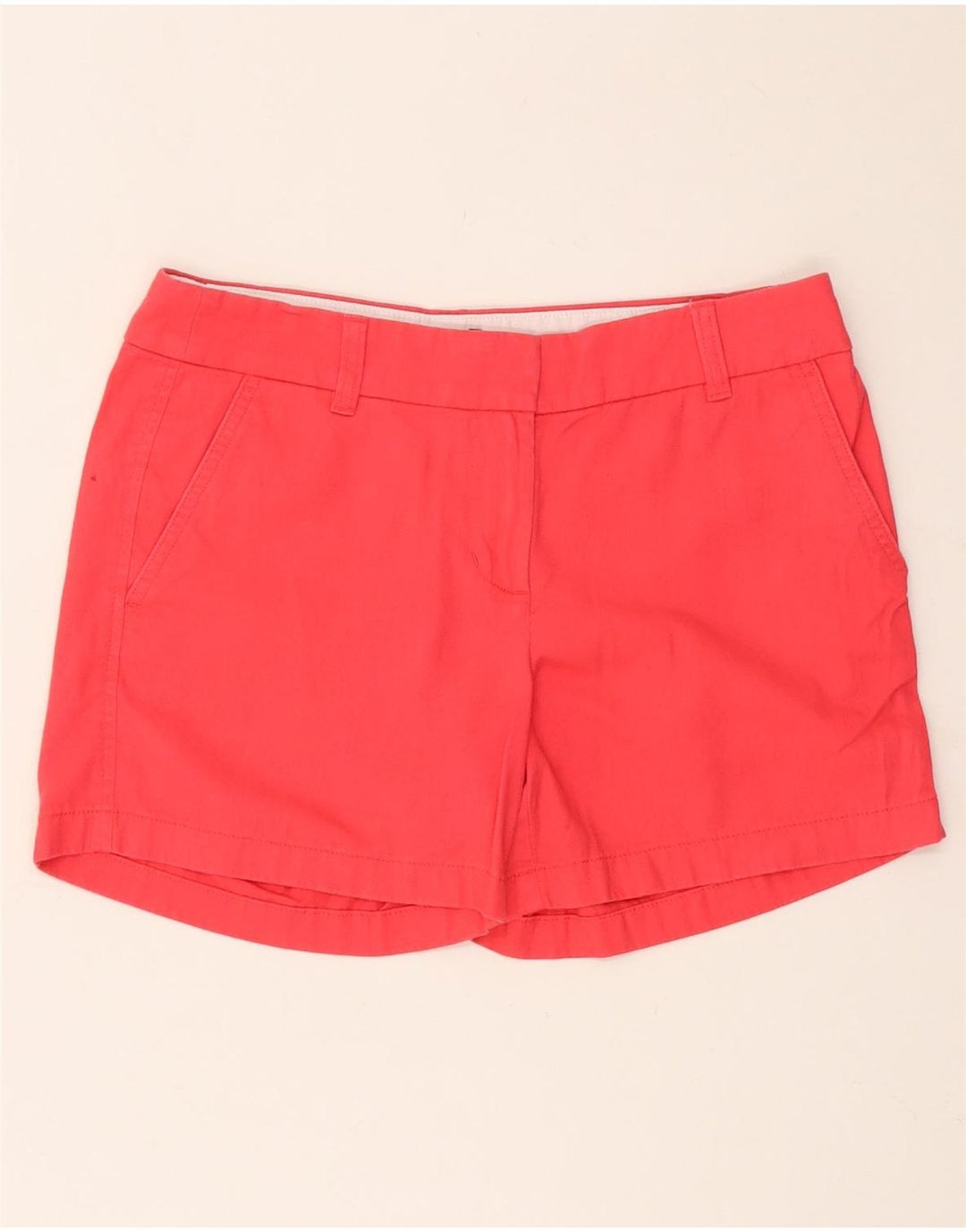 J. CREW Pantalones cortos chinos para mujer US 4 Small W30 Algodón rojo