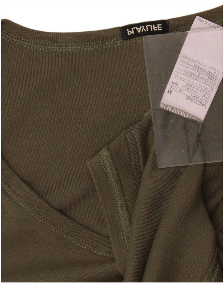 Playlife Camiseta corta para mujer UK 40 Algodón caqui mediano