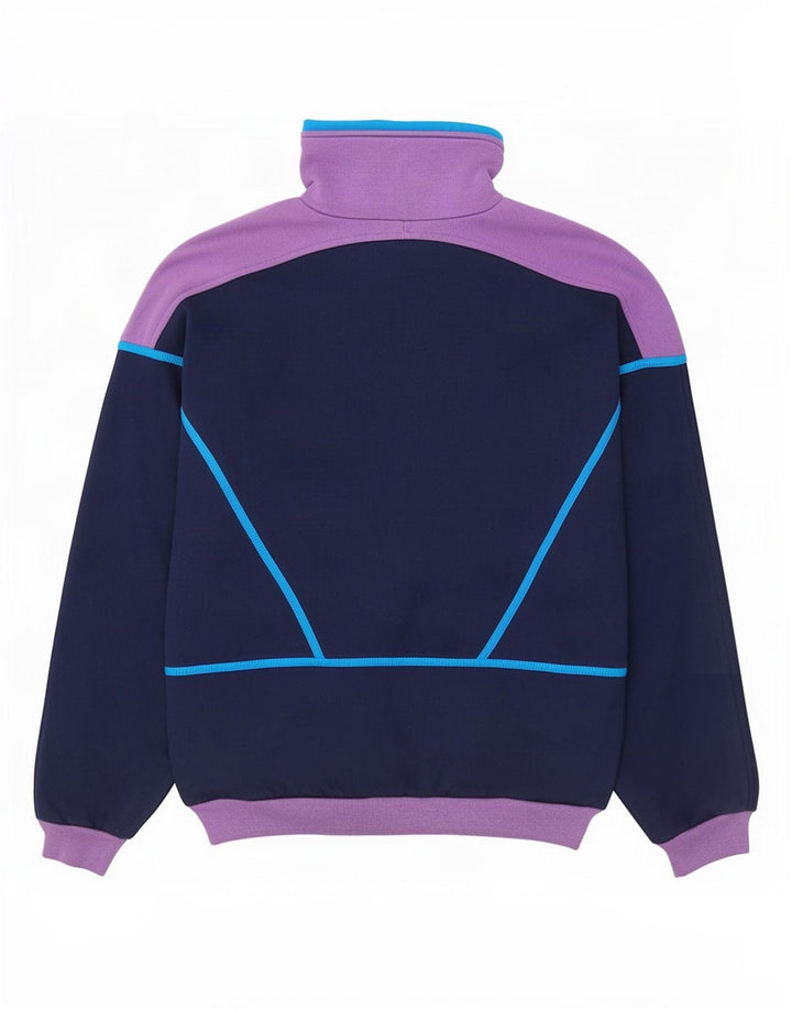 Lotto Hombre Sudadera Con Cremallera Y Cuello Jersey Grande Azul Marino Colorblock Poliéster